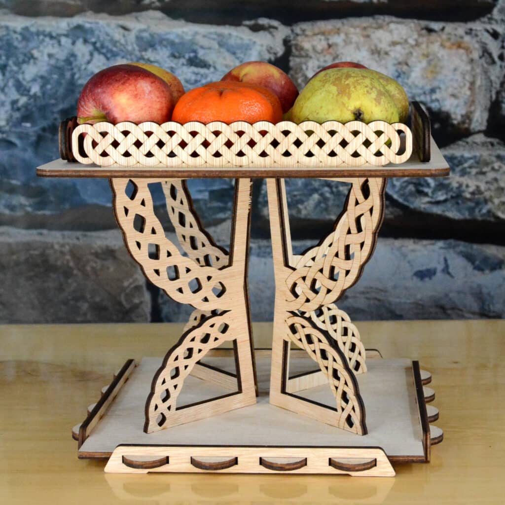 Fruit dish Laser cut and assembled at Tawny Barn - made from plywood
