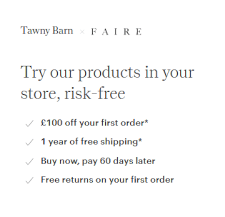 Faire Wholesale Store